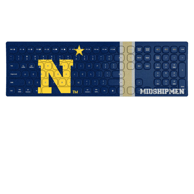 United State Naval Academy Midshipmen Stripe Curved Wireless Keyboard
