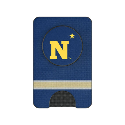 United State Naval Academy Midshipmen Stripe PopSockets MagSafe-Compatible PopWallet+
