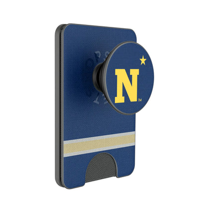 United State Naval Academy Midshipmen Stripe PopSockets MagSafe-Compatible PopWallet+