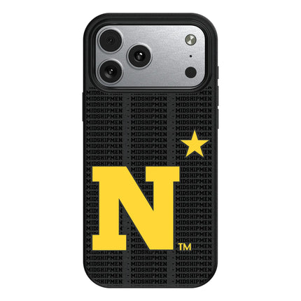 United State Naval Academy Midshipmen Text Backdrop MagSafe Compatible Phone Case for Apple iPhone