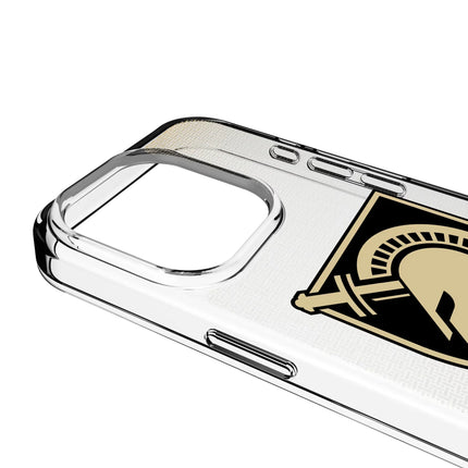 United States Military Academy Black Knights Linen Clear Phone Case for Apple iPhone