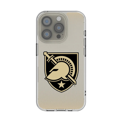 United States Military Academy Black Knights Linen Clear Phone Case for Apple iPhone