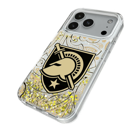 United States Military Academy Black Knights Paisley Glitter Phone Case for Apple iPhone