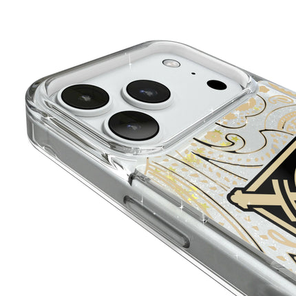 United States Military Academy Black Knights Paisley Glitter Phone Case for Apple iPhone