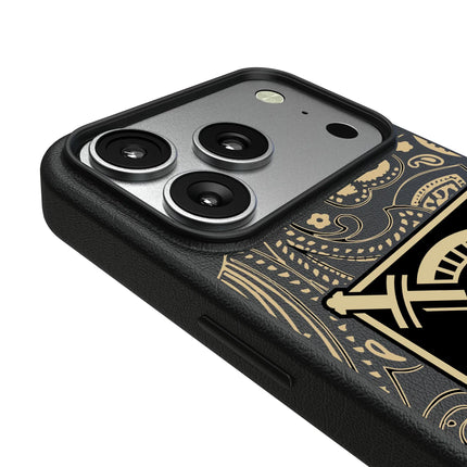 United States Military Academy Black Knights Paisley MagSafe Compatible Phone Case for Apple iPhone