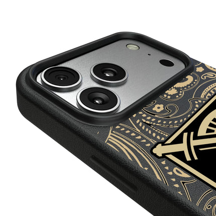 United States Military Academy Black Knights Paisley MagSafe Compatible Phone Case for Apple iPhone