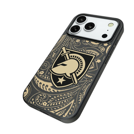 United States Military Academy Black Knights Paisley MagSafe Compatible Phone Case for Apple iPhone
