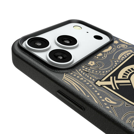 United States Military Academy Black Knights Paisley MagSafe Compatible Phone Case for Apple iPhone
