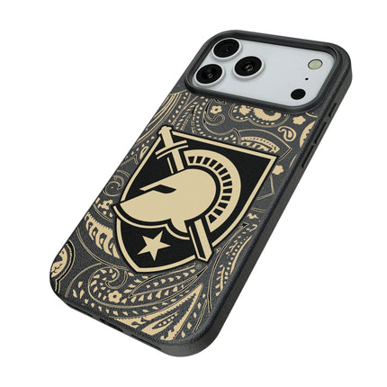 United States Military Academy Black Knights Paisley MagSafe Compatible Phone Case for Apple iPhone