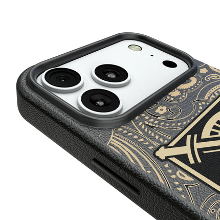United States Military Academy Black Knights Paisley MagSafe Compatible Phone Case for Apple iPhone