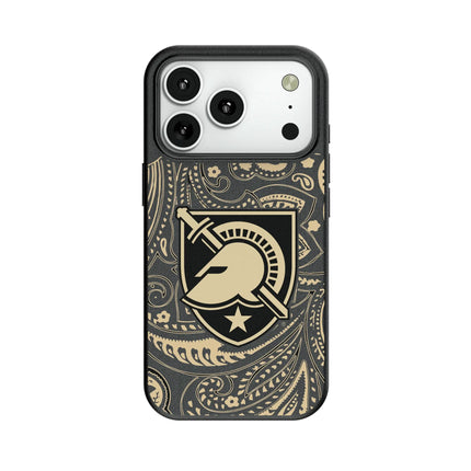 United States Military Academy Black Knights Paisley MagSafe Compatible Phone Case for Apple iPhone