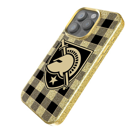 United States Military Academy Black Knights Plaid Bling Phone Case for Apple iPhone