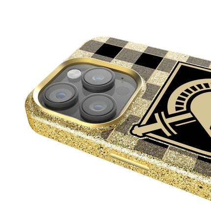 United States Military Academy Black Knights Plaid Bling Phone Case for Apple iPhone