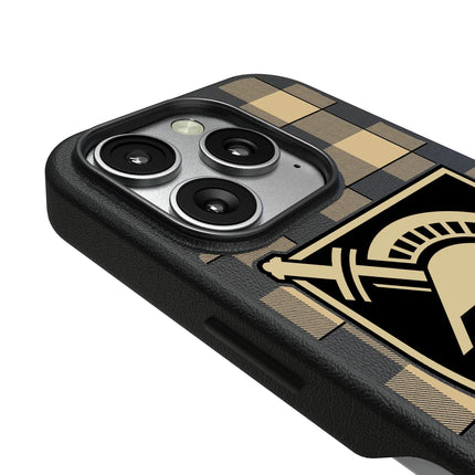 United States Military Academy Black Knights Plaid MagSafe Compatible Phone Case for Apple iPhone
