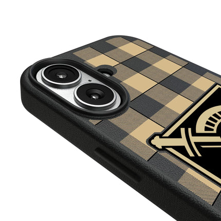 United States Military Academy Black Knights Plaid MagSafe Compatible Phone Case for Apple iPhone