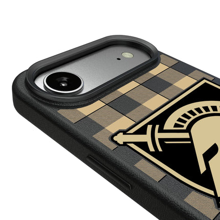 United States Military Academy Black Knights Plaid MagSafe Compatible Phone Case for Apple iPhone
