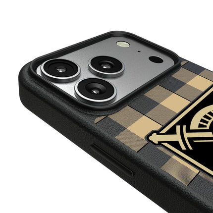 United States Military Academy Black Knights Plaid MagSafe Compatible Phone Case for Apple iPhone