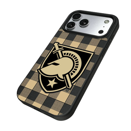 United States Military Academy Black Knights Plaid MagSafe Compatible Phone Case for Apple iPhone