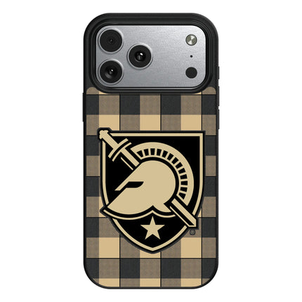 United States Military Academy Black Knights Plaid MagSafe Compatible Phone Case for Apple iPhone