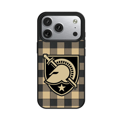 United States Military Academy Black Knights Plaid MagSafe Compatible Phone Case for Apple iPhone