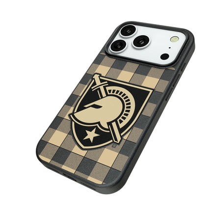 United States Military Academy Black Knights Plaid MagSafe Compatible Phone Case for Apple iPhone