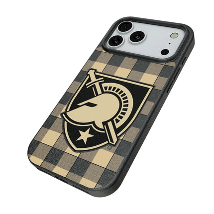 United States Military Academy Black Knights Plaid MagSafe Compatible Phone Case for Apple iPhone