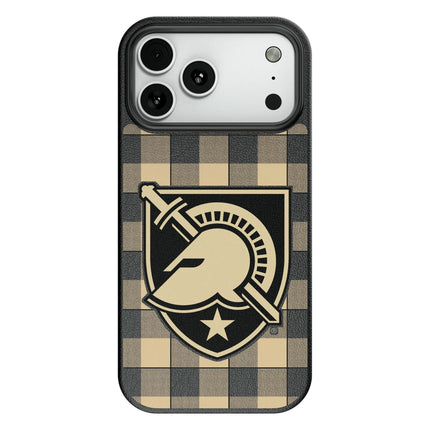 United States Military Academy Black Knights Plaid MagSafe Compatible Phone Case for Apple iPhone