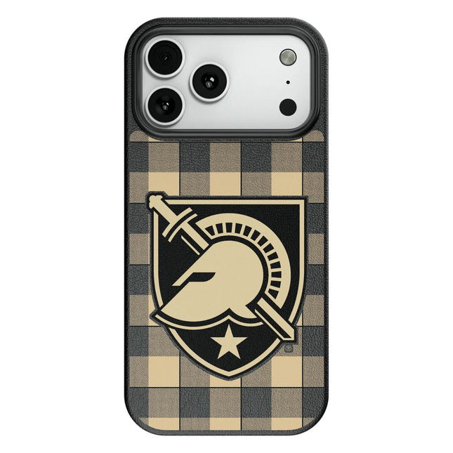 United States Military Academy Black Knights Plaid MagSafe Compatible Phone Case for Apple iPhone