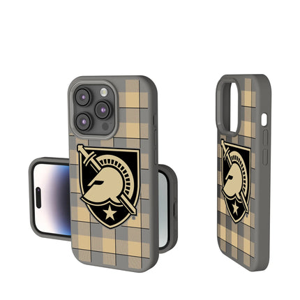 United States Military Academy Black Knights Plaid Soft Touch Phone Case for Apple iPhone