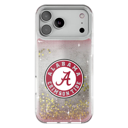 University of Alabama Crimson Tide Linen Glitter Phone Case for Apple iPhone