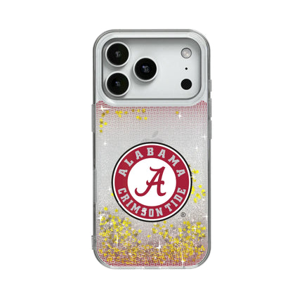 University of Alabama Crimson Tide Linen Glitter Phone Case for Apple iPhone