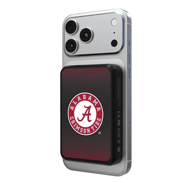 University of Alabama Crimson Tide Linen Wireless Mag Power Bank