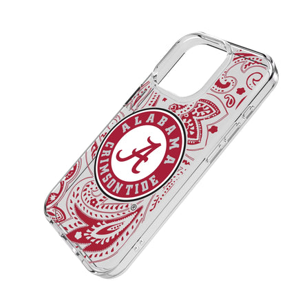 University of Alabama Crimson Tide Paisley Clear Phone Case for Apple iPhone