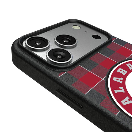University of Alabama Crimson Tide Plaid MagSafe Compatible Phone Case for Apple iPhone