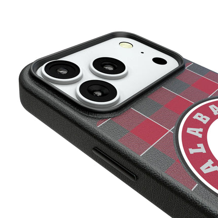 University of Alabama Crimson Tide Plaid MagSafe Compatible Phone Case for Apple iPhone
