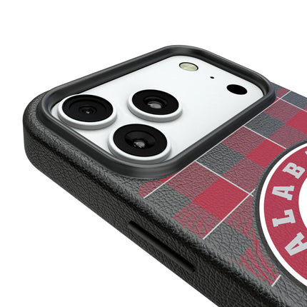 University of Alabama Crimson Tide Plaid MagSafe Compatible Phone Case for Apple iPhone