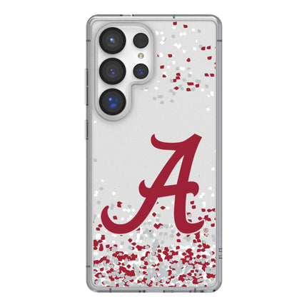 University of Alabama Crimson Tide Script A Confetti Clear Phone Case for Samsung Galaxy