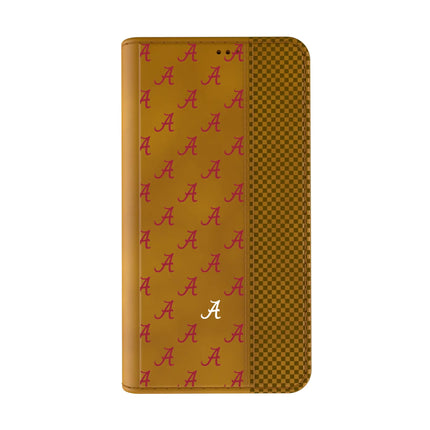 University of Alabama Crimson Tide Script A Fashion Pattern Folio Phone Case for Apple iPhone