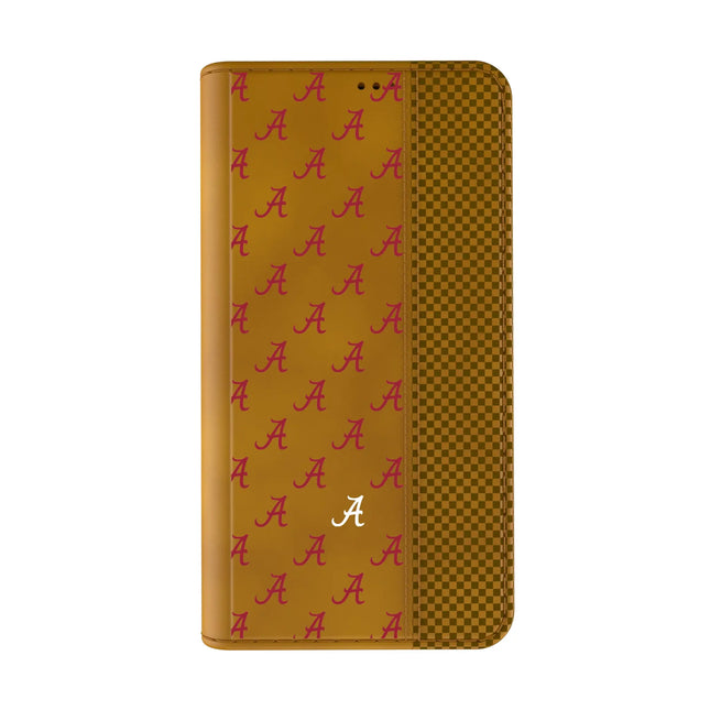 University of Alabama Crimson Tide Script A Fashion Pattern Folio Phone Case for Apple iPhone