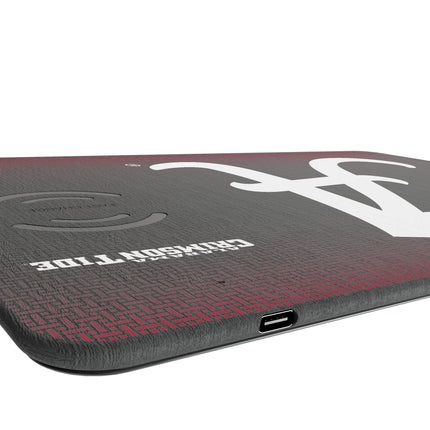 University of Alabama Crimson Tide Script A Linen 15-Watt Wireless Charger and Mouse Pad