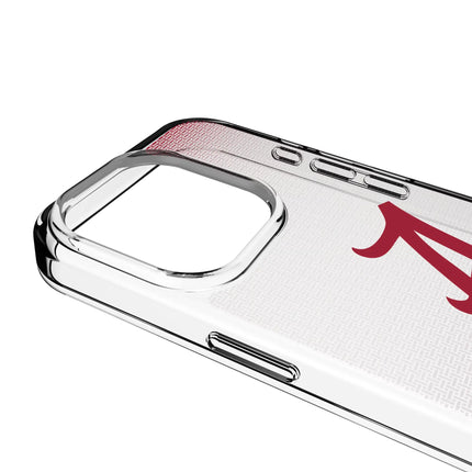 University of Alabama Crimson Tide Script A Linen Clear Phone Case for Apple iPhone