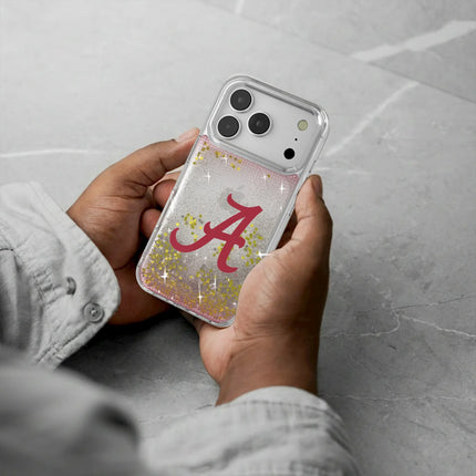 University of Alabama Crimson Tide Script A Linen Glitter Phone Case for Apple iPhone