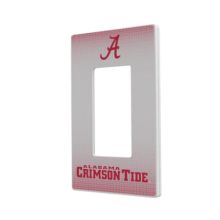 University of Alabama Crimson Tide Script A Linen Hidden-Screw Light Switch Plate