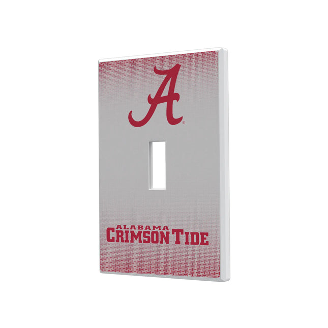 University of Alabama Crimson Tide Script A Linen Hidden-Screw Light Switch Plate