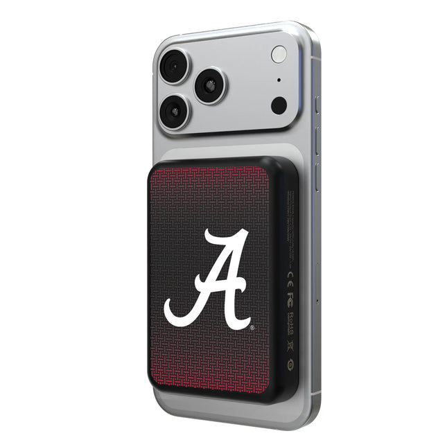 University of Alabama Crimson Tide Script A Linen Wireless Mag Power Bank