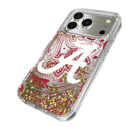 University of Alabama Crimson Tide Script A Paisley Glitter Phone Case for Apple iPhone