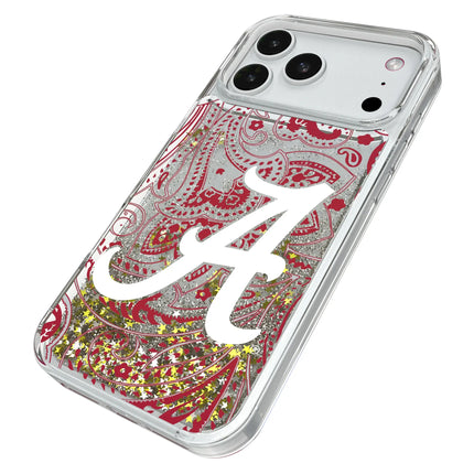 University of Alabama Crimson Tide Script A Paisley Glitter Phone Case for Apple iPhone