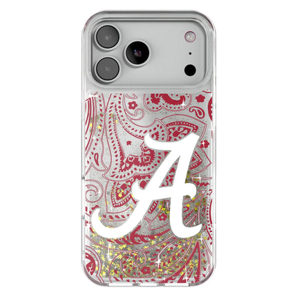 University of Alabama Crimson Tide Script A Paisley Glitter Phone Case for Apple iPhone