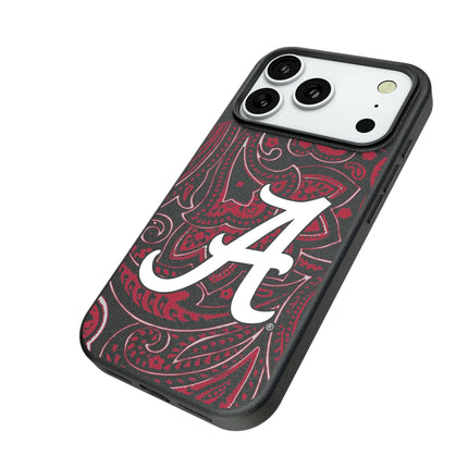 University of Alabama Crimson Tide Script A Paisley MagSafe Compatible Phone Case for Apple iPhone