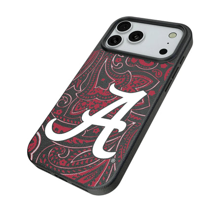 University of Alabama Crimson Tide Script A Paisley MagSafe Compatible Phone Case for Apple iPhone